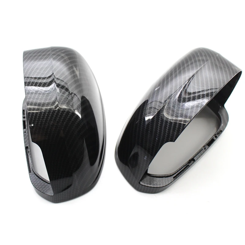 

NEW-2X Carbon Fiber Side Door Mirror Cover Trim for Volvo XC60 2018-2020 Rear View Mirror Cover Cap