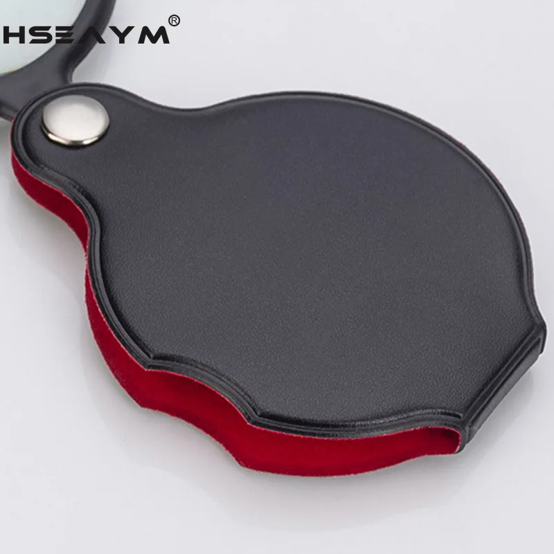 Складные кожаные оптические линзы увеличительное стекло для ювелирных изделий 50