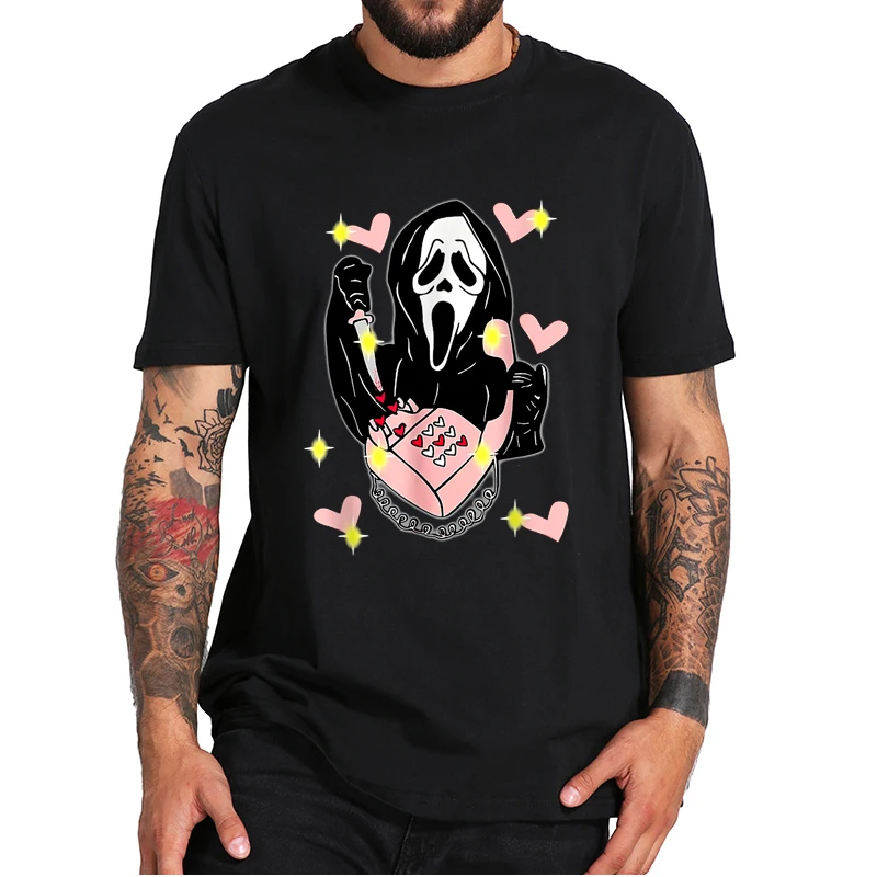 

Funny Ghostface Calling T-Shirt Halloween Horror Movie Lovers Essential Gothic Casual Streetwear Tee Tops O-Neck EU Size Cotton