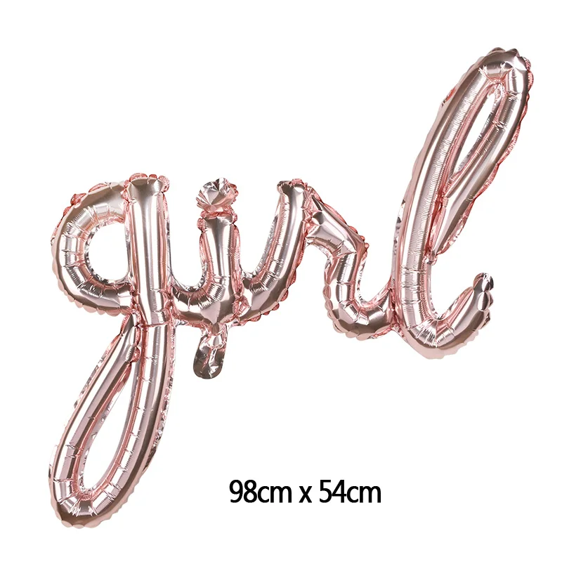 Большой розовый Золотой фольгированный воздушный шар для мальчиков и девочек с