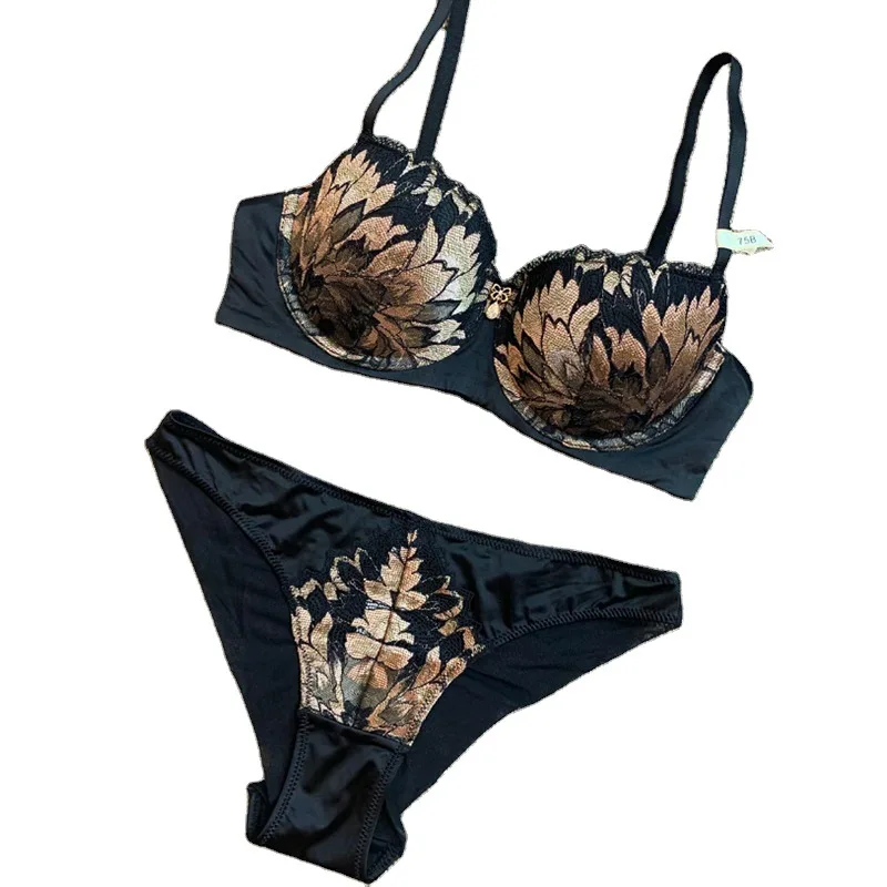 Бюстгальтер пуш ап + трусы женские кружевные 6 цветов размер в ассортименте 2