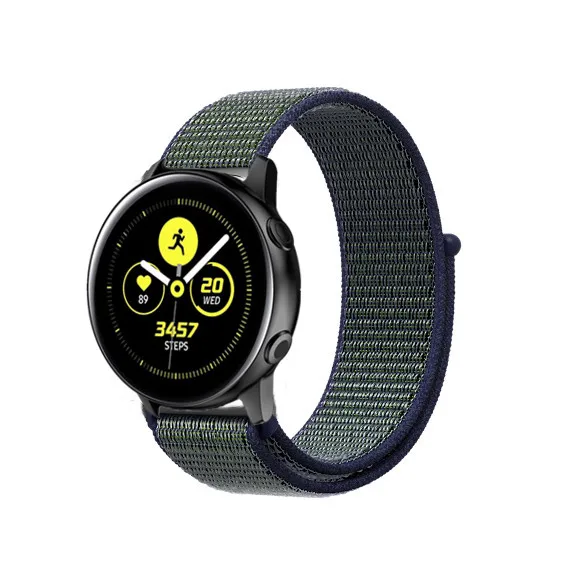 midnight fog Переключатель, нейлоновый ремешок для наручных часов Xiaomi huami amazfit bip huawei часы GT 20/22 мм, ремешок для samsung Шестерни S3/S2 galaxy Watch active2 42 мм 46 мм - Цвет ремешка: midnight fog