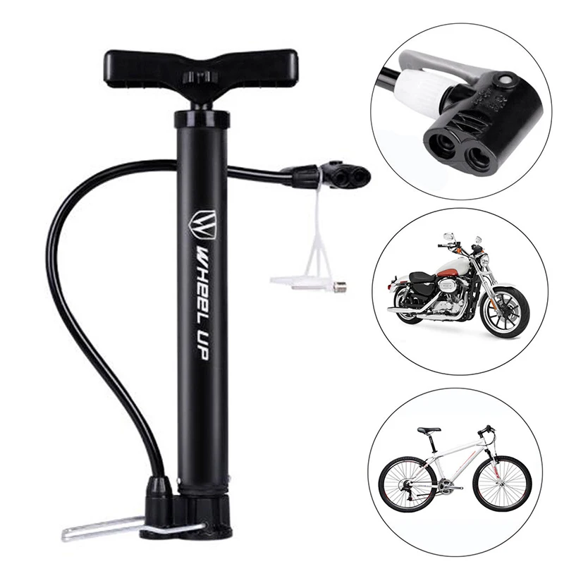 

WHeeLUP 120 PSI High Pressure Cycling Ball Inflator Portable Bicycle Pump Standing Bike Hand Pump Motorcycle Tyre Hand Inflator