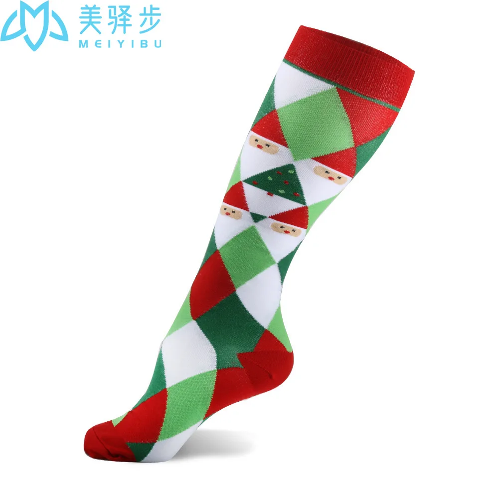 6 Pairs Per Set Christmas Running Compression Socks for Men & Women Travel Workout Nurse Athletic,Circulation Recovery Stockings
