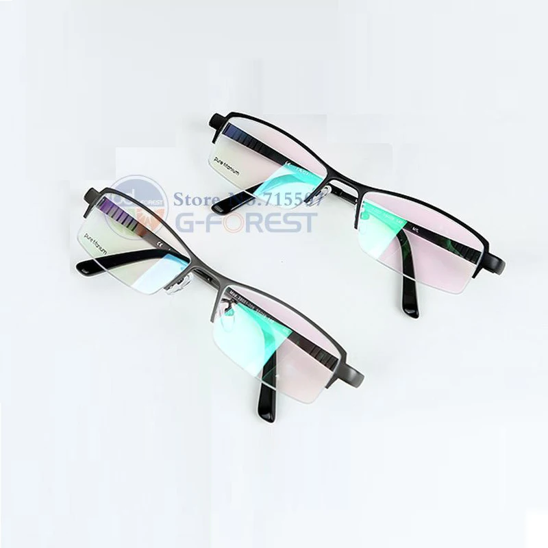 Оптические очки титановая половинная оправа для очков мужские прозрачные по