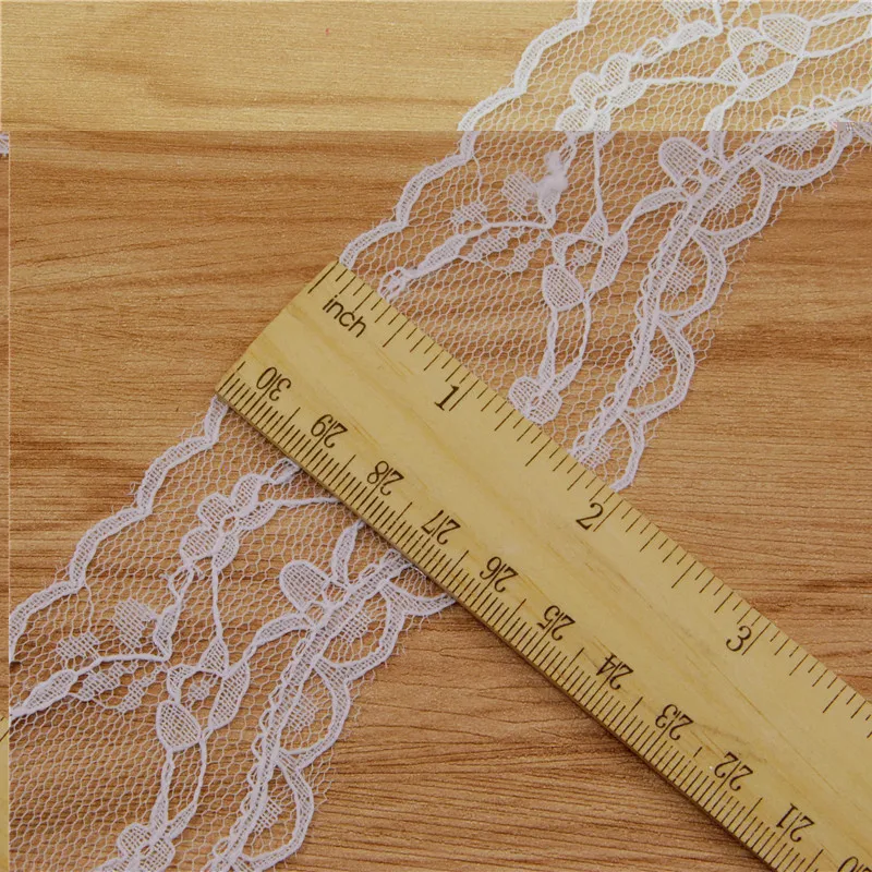 Tela de encaje de poli&eacute;ster, accesorios de costura, cinta de decoraci&oacute;n para vestido de novia, suministros de artesan&iacute;a, oro y plata, 50mm, 50 yardas, L213-5