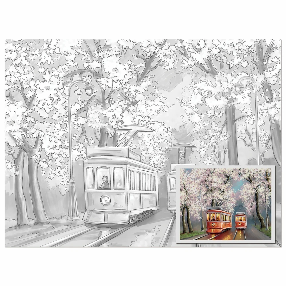 Холст на картоне BRAUBERG ART &quotCLASSIC" "УЛОЧКИ" с контуром 30х40 см грунтованный