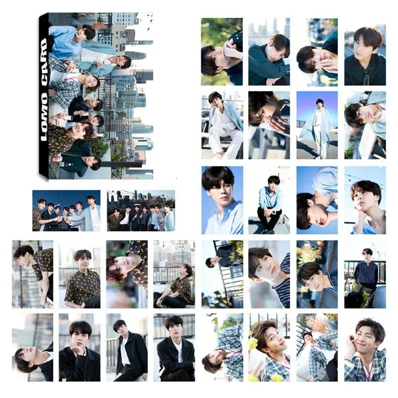 Kpop 5th Юбилей Бумага ломо карты Jimin V Suga коллективных Фотокарта плакат самодельные Бумага фото карты 30 шт./компл