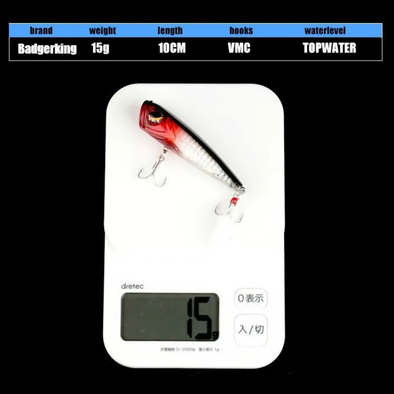 15 г 8 см мини-Поппер приманка для рыбной ловли | Спорт и развлечения