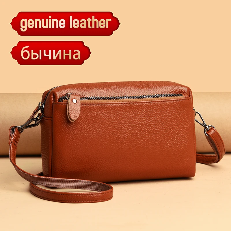 

Genuine Leather Real Fashion Women Bag High Quality Shoulder Bag 2020 Small Women's Cross Body Messenger Bag Crossbody Purse