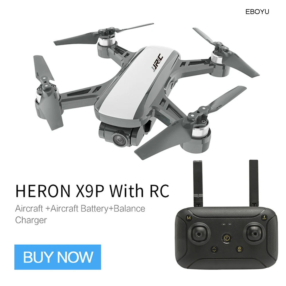 Квадрокоптер JJRC X9P двойной GPS Радиоуправляемый Дрон Heron 4K 5G Wi Fi 1 км FPV с 2 осевым
