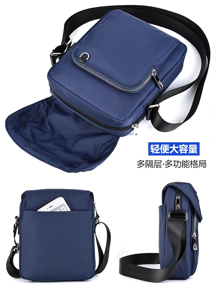Men's Sports Messenger Bag Canvas Shoulder Bag Men's Small Bag Waterproof Flip Oxford Cloth Backpack hand bags  bags for women