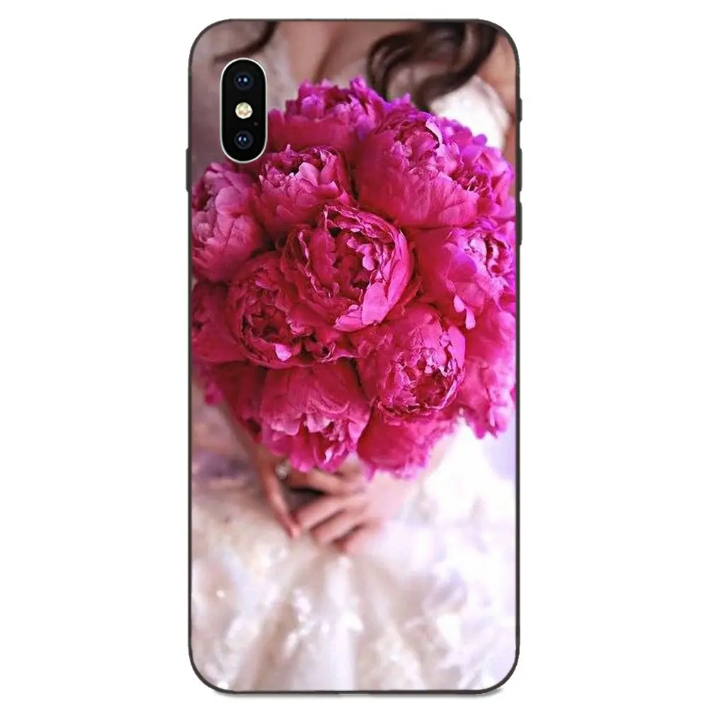 Свежий красочный ярко-розовый пион кремния для Xiaomi Redmi Note 3 3S 4 4A 4X 5 5A 6 6A 7 7A K20 Plus Pro S2