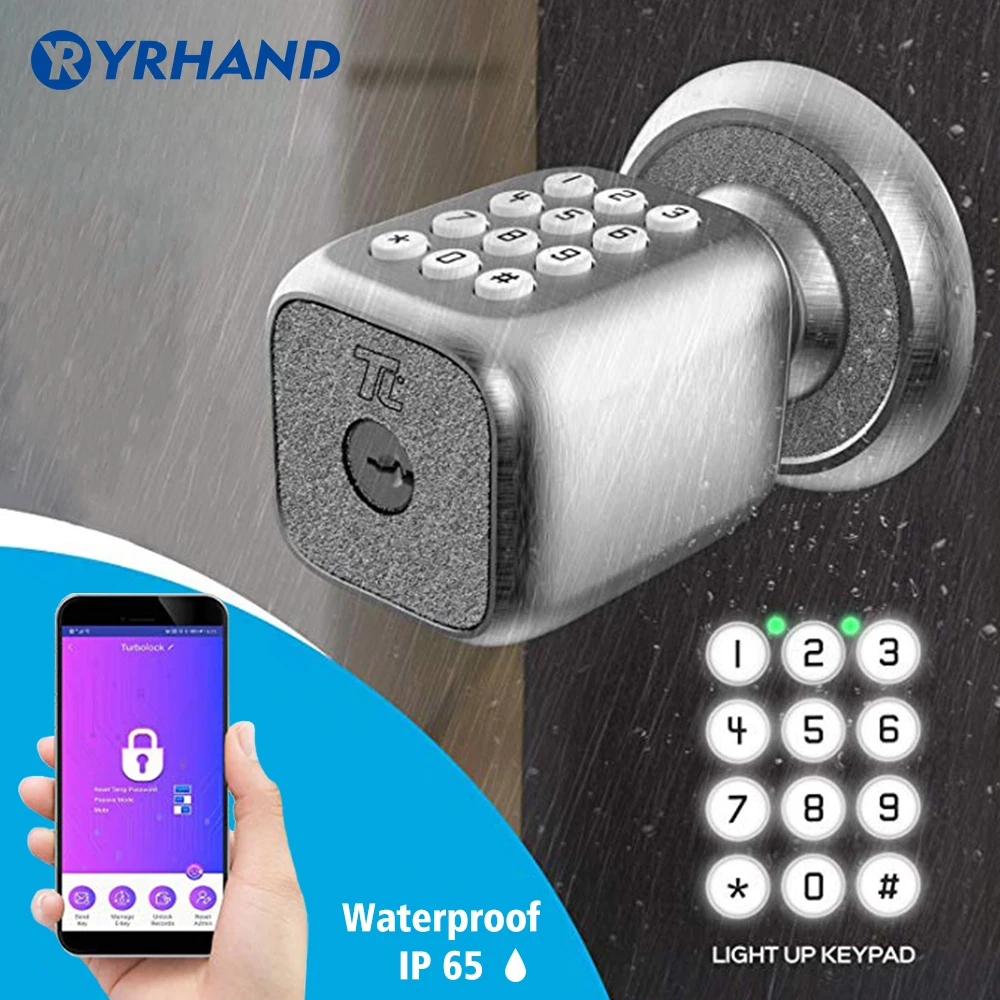 Электронный умный дверной замок Bluetooth цифровой приложений код на клавишной