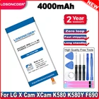 Аккумулятор LOSONCOER 4000 мАч BL-T23 для LG X Cam X-Cam K580 F690 K580DS K580Y