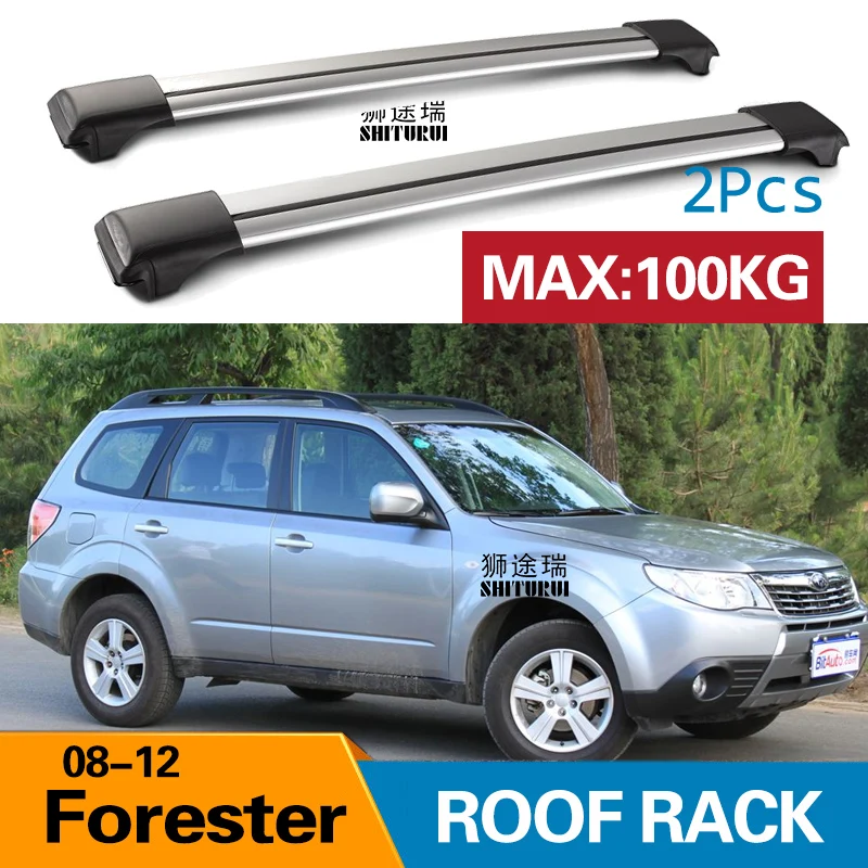 

2Pcs Roof bars For SUBARU Forester (SH SJ) 2008 - 2018 2008 2012Aluminum Alloy Side Bars Cross Rails Roof Rack Luggage CUV SUV