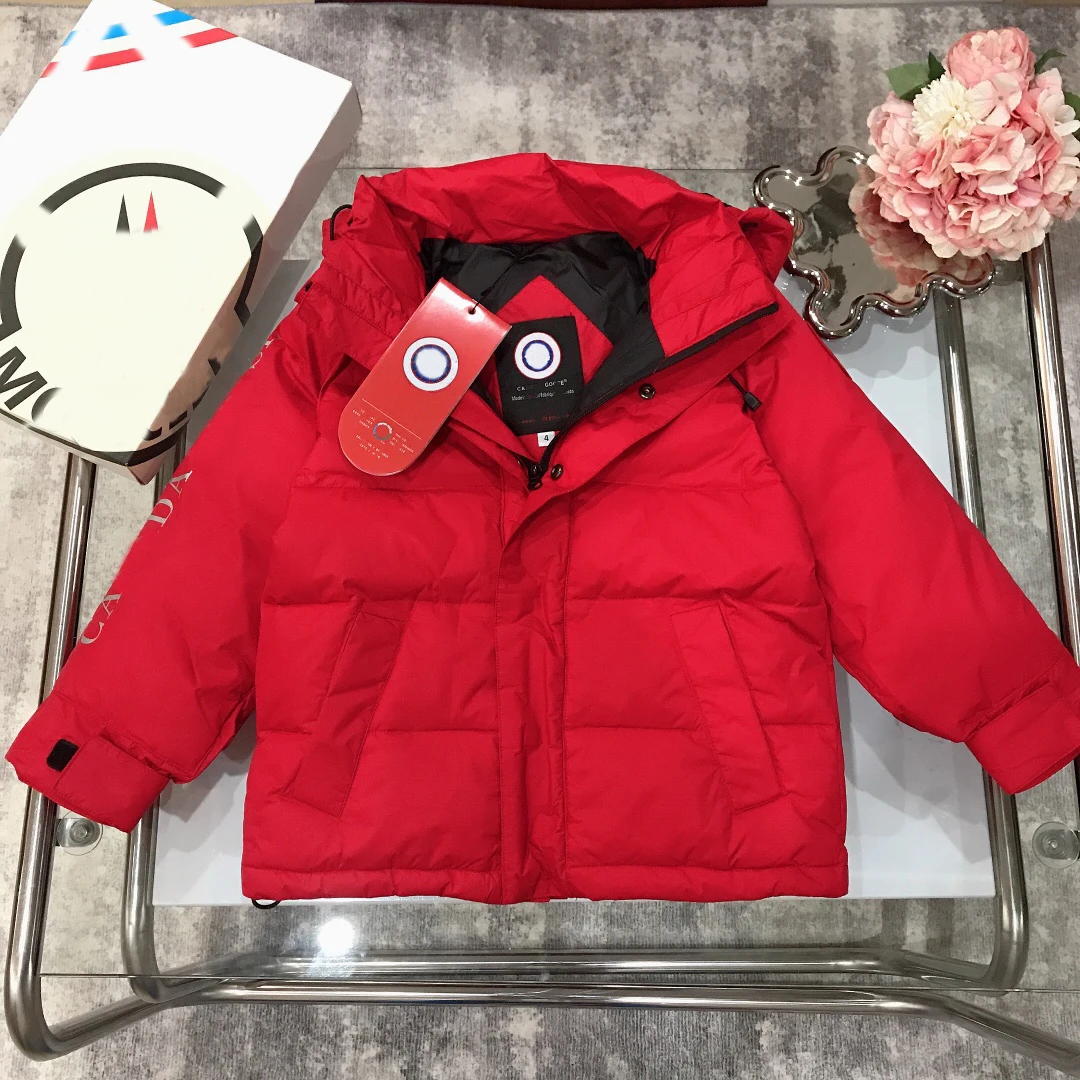 

Children's waterproof and warm white goose down jacket