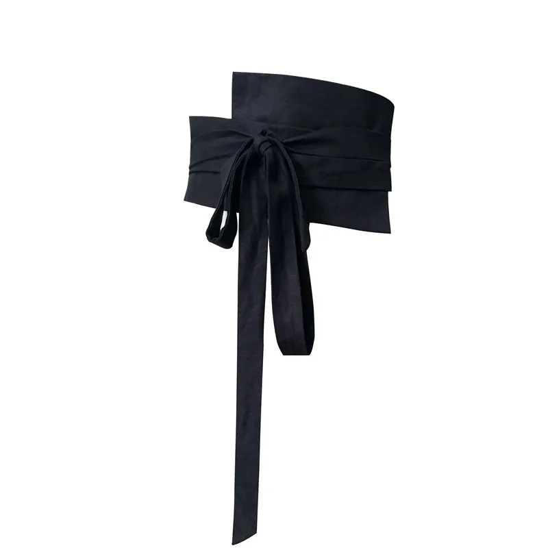 

XITAO Drawstring Women Cummerbunds Fashion New Women Black White Small Fresh Casual Style 2020 Autumn Loose Cummerbunds ZP3567