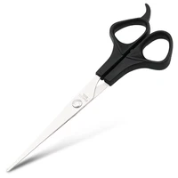 professional hair scissors 170mm with sharp blades stainless steel hair cutting scissors fine cut barber scissors black grip