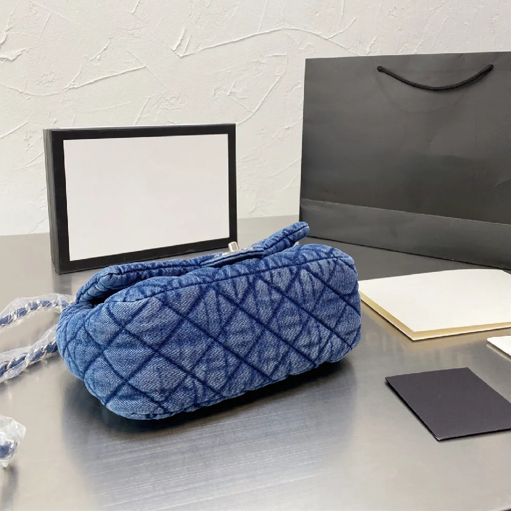 

2021 hot sale denim crossbody shoulder bag rhombus bag