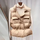 Новинка весна-осень светильник 90% белый утиный пух жилет Модный женский жилет без рукавов пуховые куртки