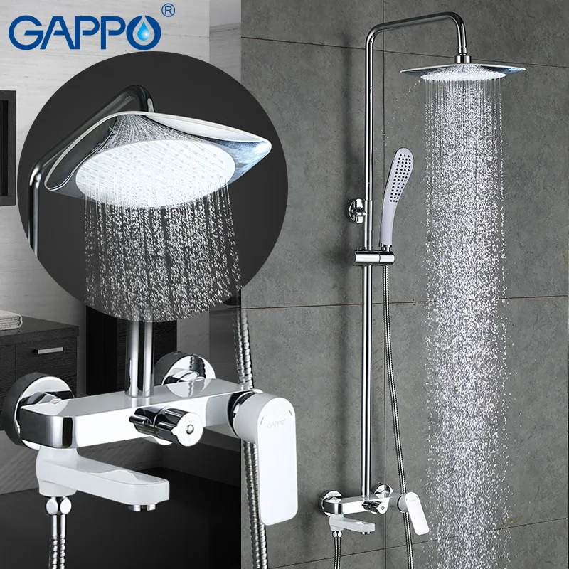 

GAPPO Shower Faucet Rainfall Shower System Wall Mounted Bathroom Mixer Tap Bathtub Shower Waterfall Bath Tub Faucet Grifo Ducha