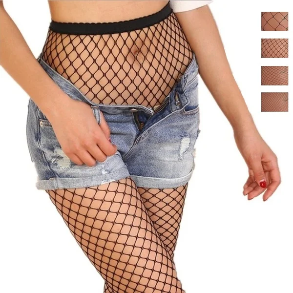 

Sexy Punk Anti-hook Nylon Hollow Out Sexy Stockings Pantyhose Women's Sexy Black Mesh Stockings Small Middle Big Mesh Fishnet