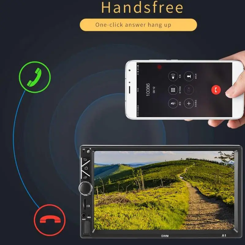 A3 2 DIN Android WiFi gps FM MP5 плеер 7 дюймов RCA аудио выход подключаемый сабвуфер автомобиля в тире стерео Bluetooth