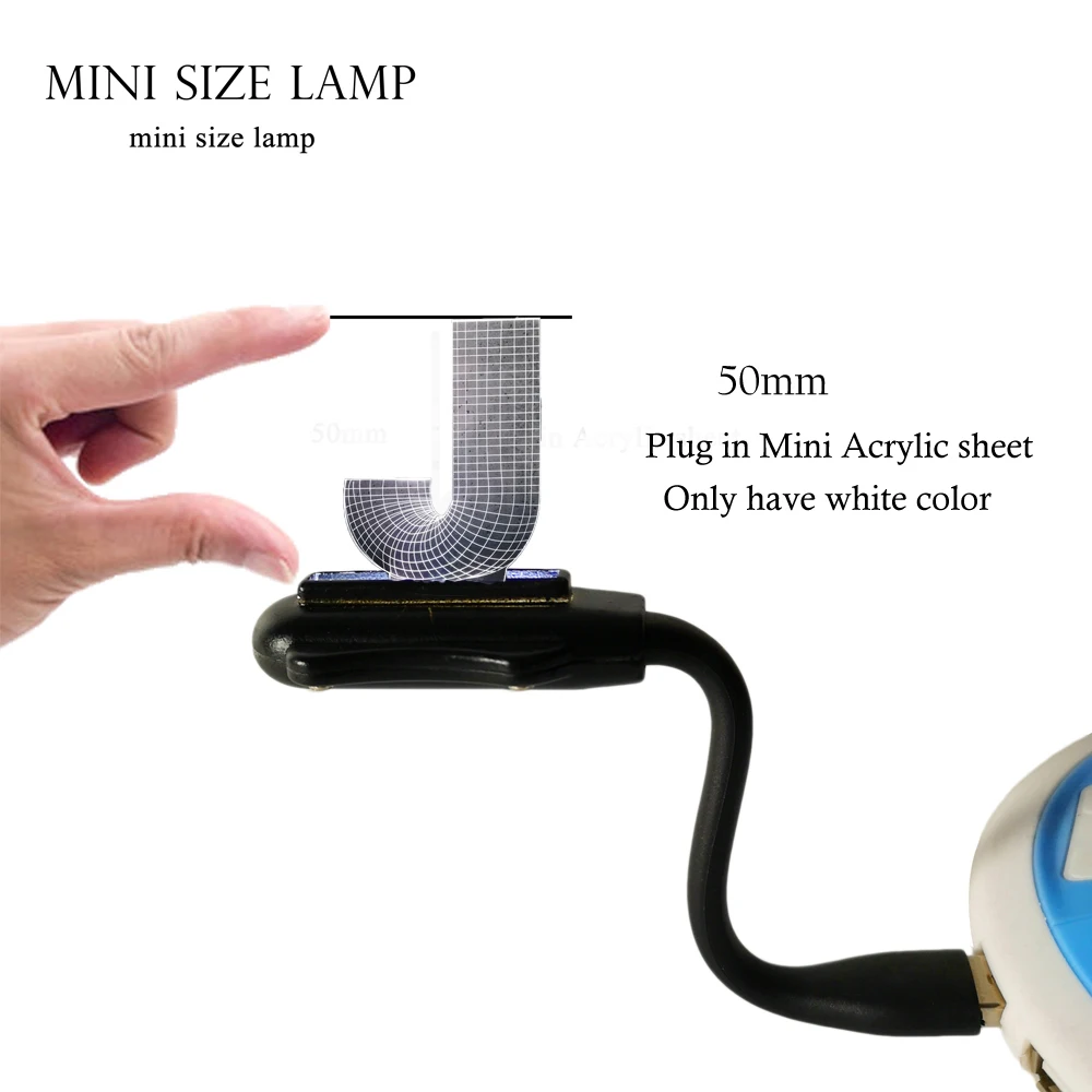 MINI 1 White color 3D ночник Алфавит буквы J 7 цветов изменить стол Светодиодные лампы USB сенсорный пульт дистанционного управления лайтбокс Рождественский подарок для декора - Испускаемый цвет: MINI 1 White color