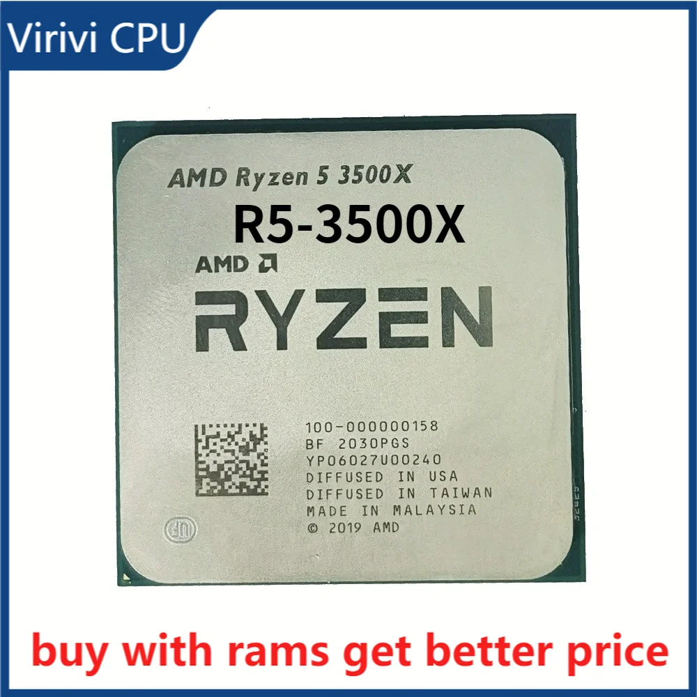 

AMD Ryzen 5 3500X R5 3500X 3.6 GHz Six-Core Six-Thread CPU Processor 7NM 65W L3=32M 100-000000158 Socket AM4