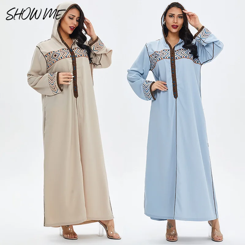 

Новинка, мусульманское модное женское платье с принтом, абайя Рамадан, элегантное модное мусульманское платье Дубай, Турецкая абайя, кафтан...