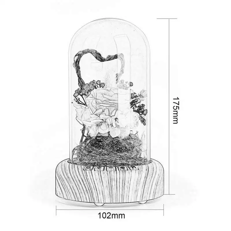 Промо-акция! Роза стример бутылки светодиодный ночной Светильник Перезаряжаемые