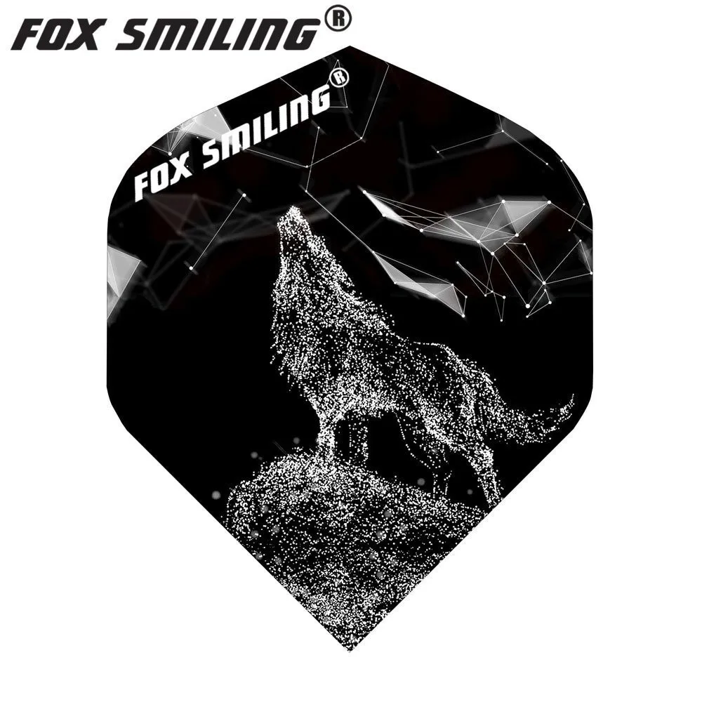 Fox Smiling 30 шт. Дротика Перелёты волк узор ПЭТ аксессуары для игры в дартс Dardos перо Листья