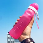 Силиконовая складная бутылка для воды, 600 мл, для спорта на открытом воздухе, портативная бутылка для воды, удобная, для путешествий, с защитой от ожогов, с изоляцией