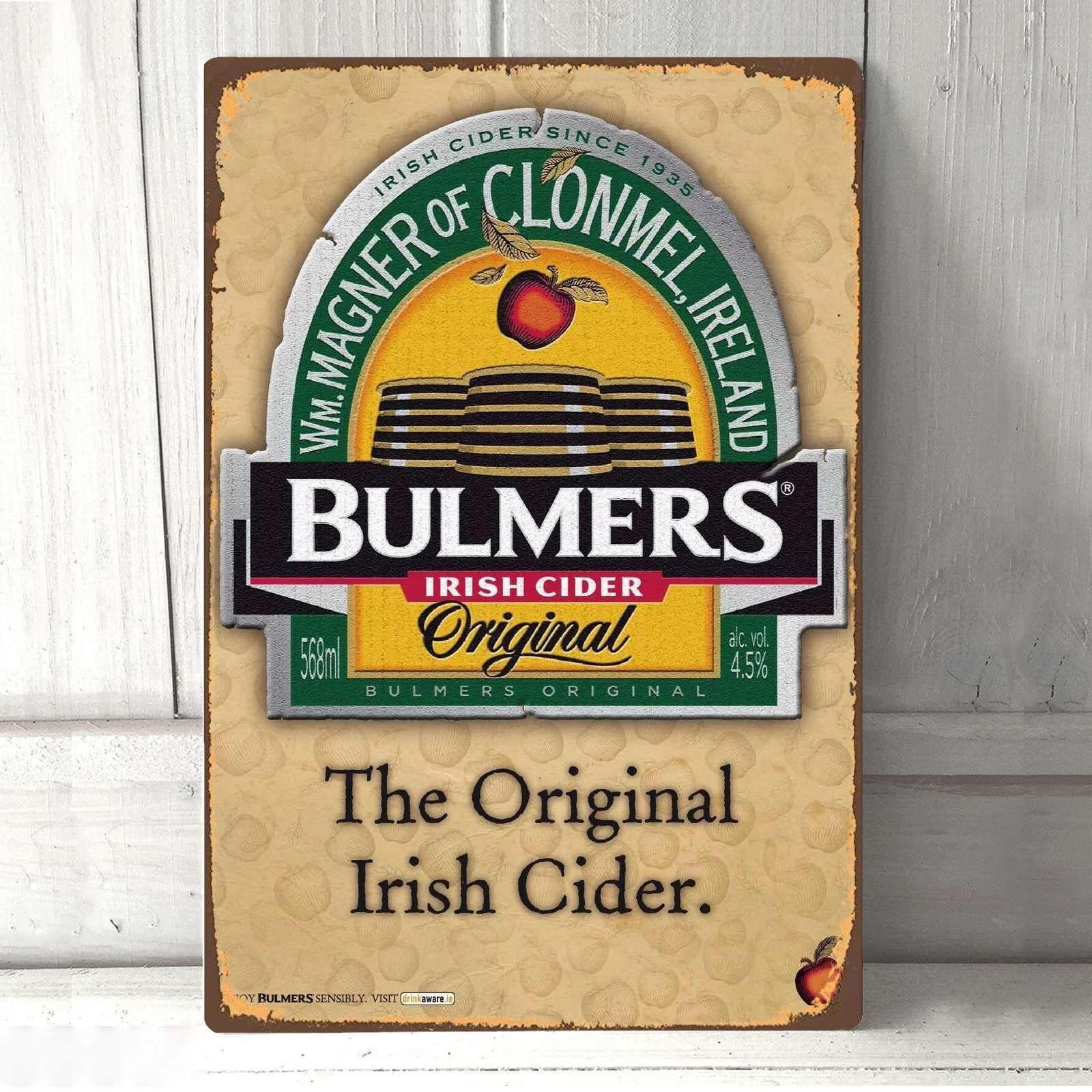 

Металлический жестяной ретро-знак Bulmers в виде сидра, металлические знаки, домашний гараж, мужская пещера, паб, бар, Настенный декор, потертая ...
