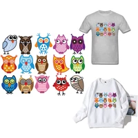 cute owls patch iron on transfers for clothing thermoadhesive patches on clothes diy cartoon stickers for children applique pvc