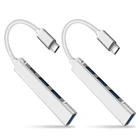 Концентратор Usb Type-C 3,0, 4 порта, мульти-USB-разветвитель, адаптер OTG для HUAWEI, Xiaomi, Macbook Pro, 13, 15, Air Pro, компьютерные аксессуары для ПК