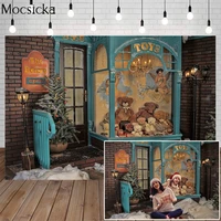 mocsicka christmas backdrop gifts toy bear store photography backdrops winter snowflake children backgrounds for photo studio