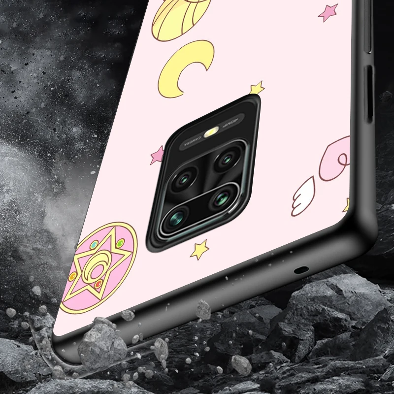 

Cute Slim Moon For Xiaomi Redmi Note10 10S 9T 9S 9 8T 8 7 6 5A 5 4 4X Prime Pro Max Black Phone Case