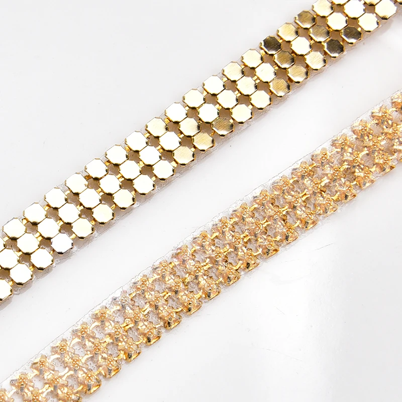 Бесплатная доставка 3 мм ряда алюминиевая сетка металлическая отделка стразы для