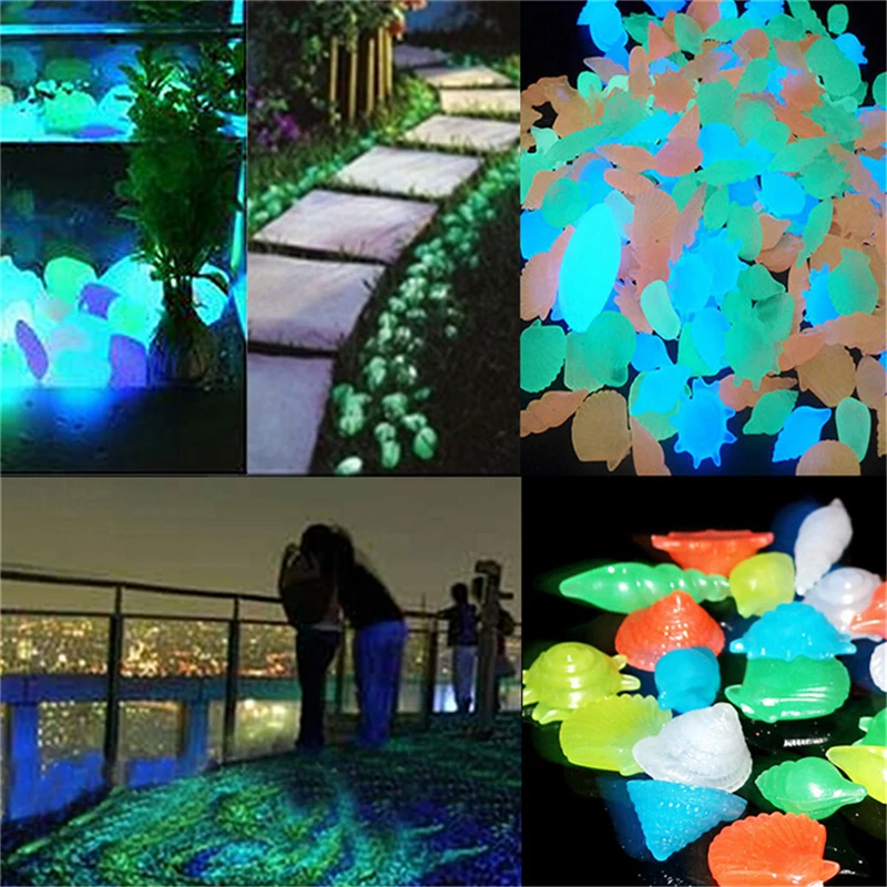 

10pcs Luminous Light-emitting Artificial Pebble Stone Glow in the Dark Artificial Stone for Fish Tank Aquarium