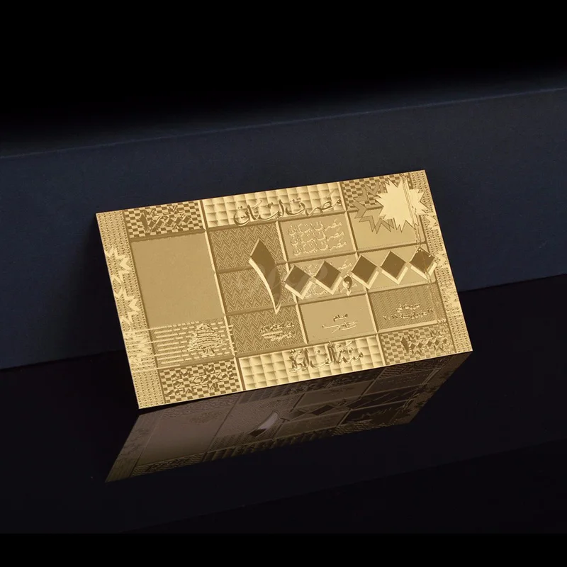 WR Золотая фольга бумага для банкнот фунт либана 100000 с Cos Frame Money World коллекция