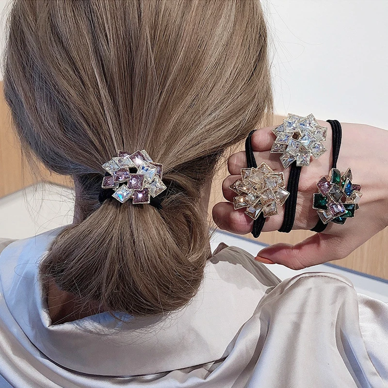 

Тяжелая промышленность Изысканная резинка для волос женская простая темпераментная элегантная сетчатая красная резинка для волос украшен...