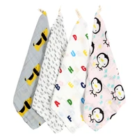 happyflute bamboo cotton square muslin face towel 3pieceset radom pattern baby stuff for newborns super soft gauze wipes