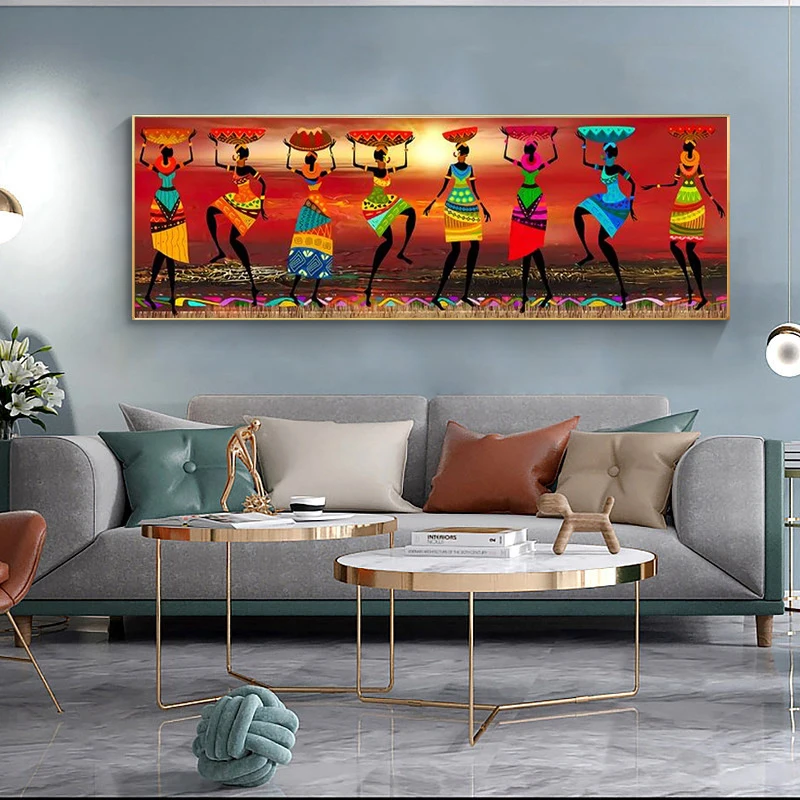 

Abstract African Nude Woman Canvas Paintings On The Wall Art Posters And Prints Black Girls Canvas Pictures For Bed Room Cuadros