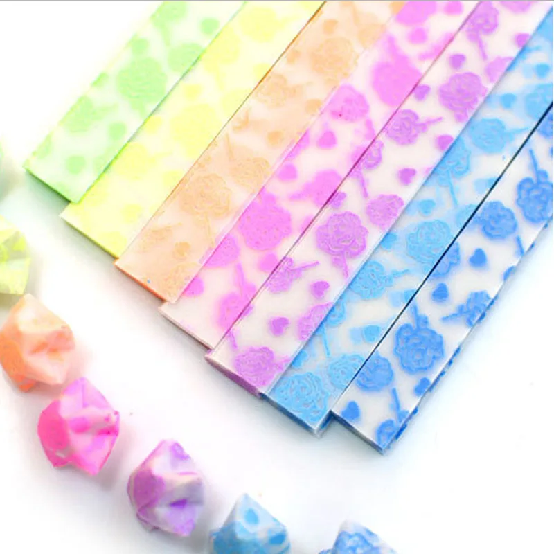 210 шт./лот милые Светящиеся в темноте счастливые звезды оригами складные бумаги