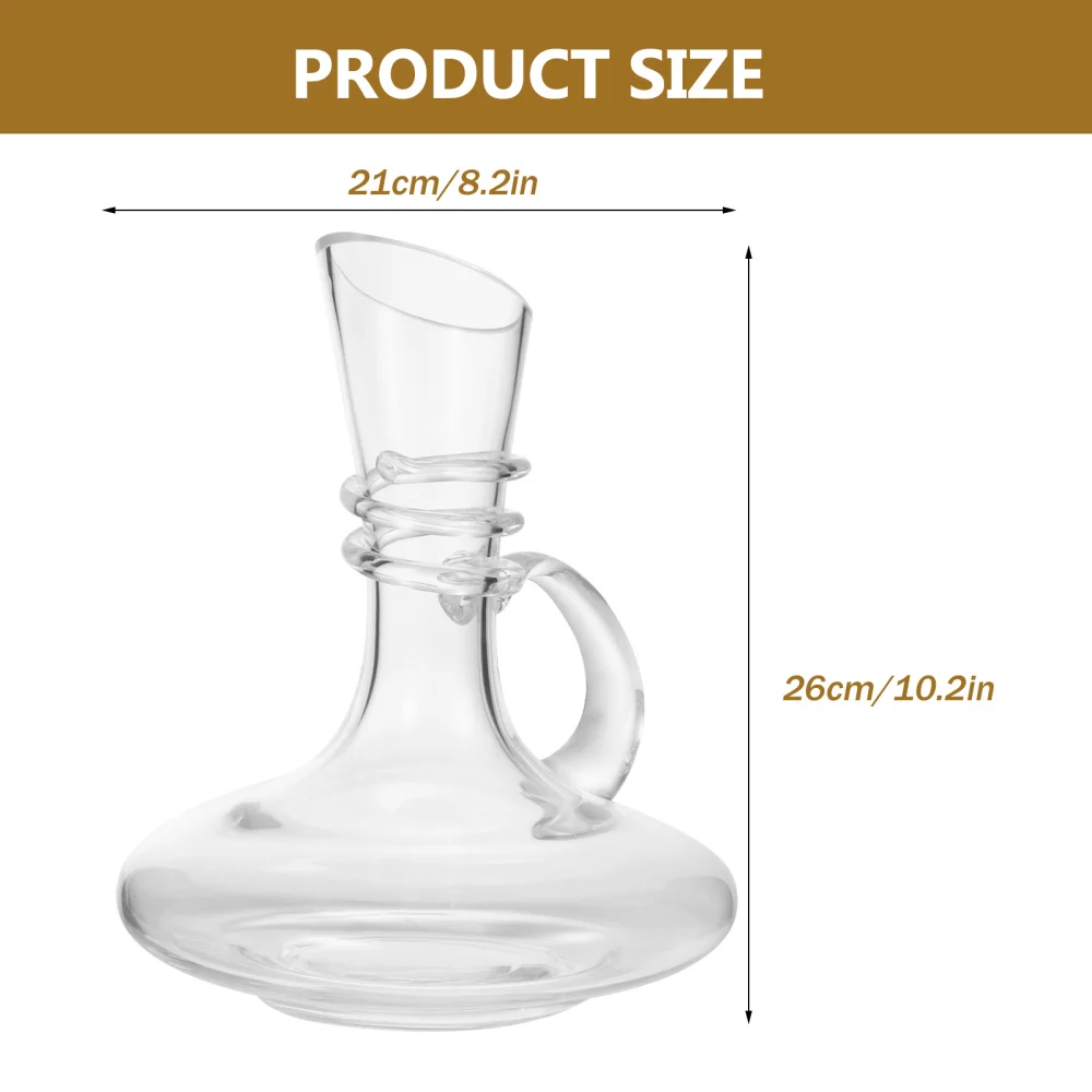 

1pc Glass 1600ml Decanter Household Red Dispenser with Handle