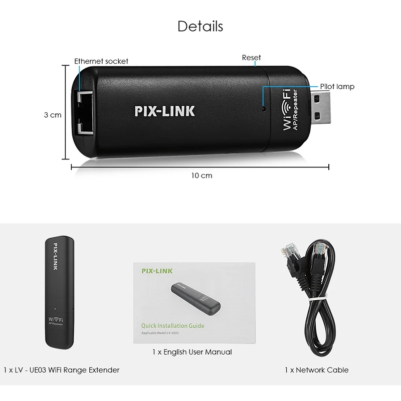 UE03 Портативный ретранслятор USB беспроводной сетевой WiFi усилитель сигнала AP реле