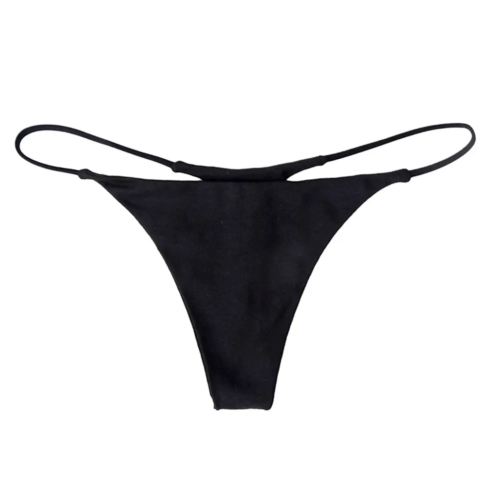 

Sexy Women's Thong Thin Strap Underwear Sports Solid Low Rise Swimming Trunks G-string Ladies Panties Bottoming Hot Bikini