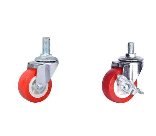 

4PCS 360 Degree Swivel Casters Wheel with Stem Rubber Rollers 1/1.25/1.5/2 Inch No Noise Wheels For Shopping Cart Trolley Caster